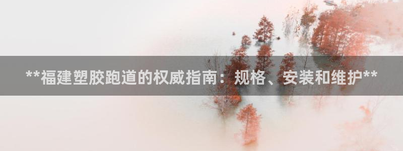 777814红·足一世比分篮球：**福建塑胶跑道的权威指南：规格、安装和维护**