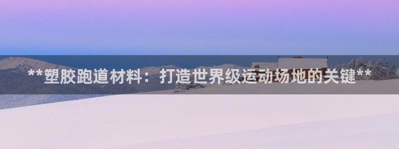 红足 世足球手机网：**塑胶跑道材料：打造世界级运动场地的关键**