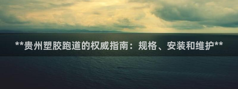 红足1一世开奖版：**贵州塑胶跑道的权威指南：规格、安装和维护**