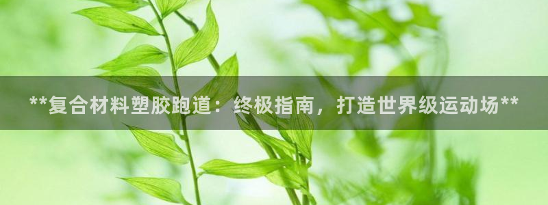 777814红·足一世：**复合材料塑胶跑道：终极指南，打造世界级运动场**